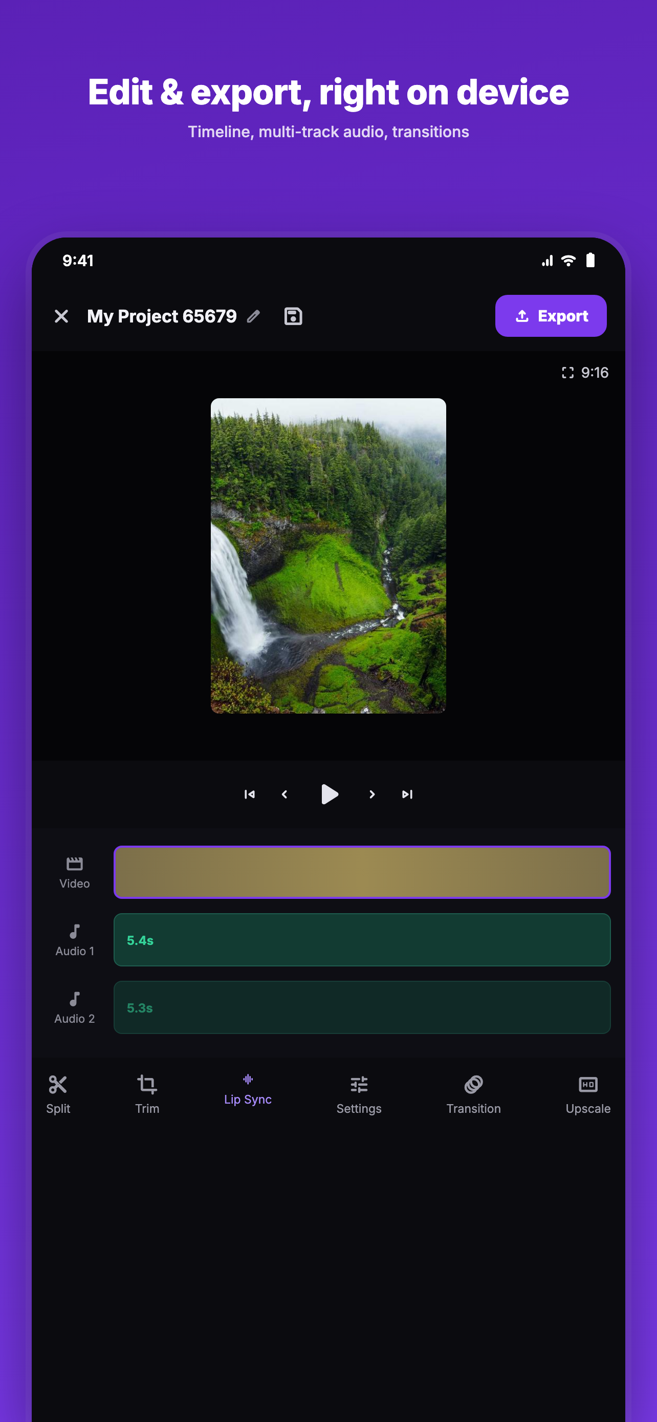 Video editor timeline