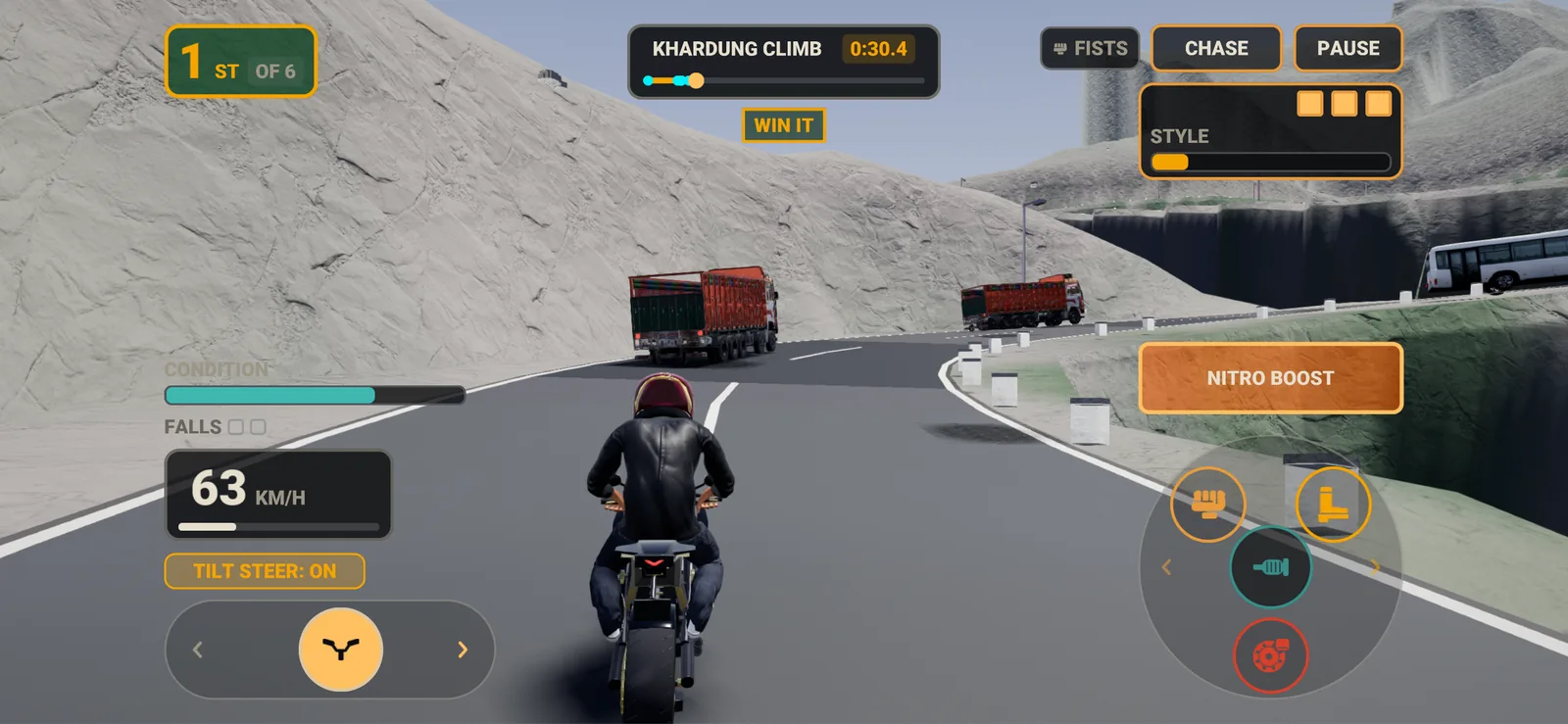 Climbing towards Khardung La