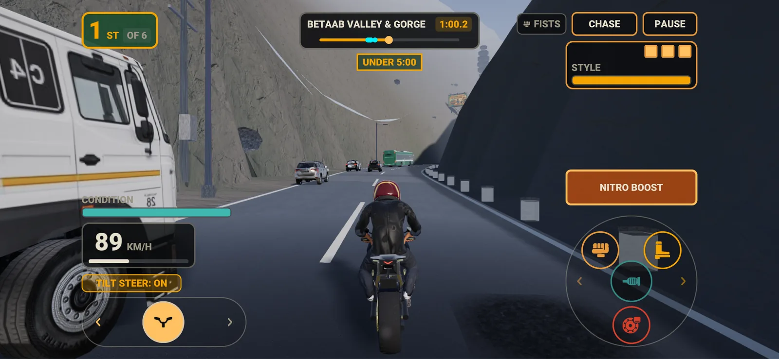Riding through the Betaab Valley gorge